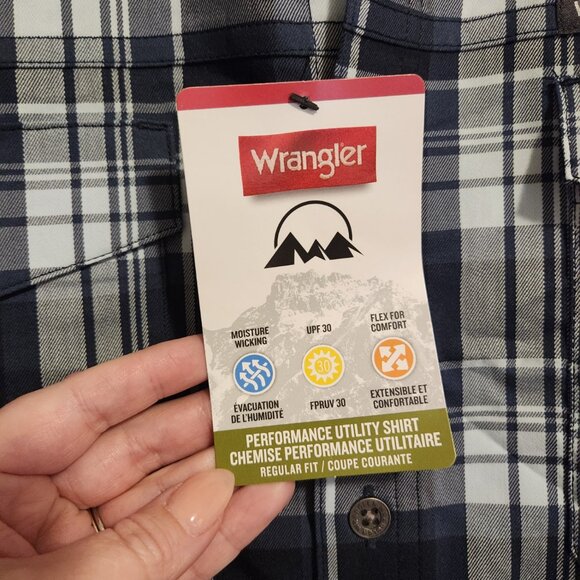 NWT - Men's Wrangler Long Sleeve Performance Utility Shirt Regular Fit - Size S - Picture 2 of 8